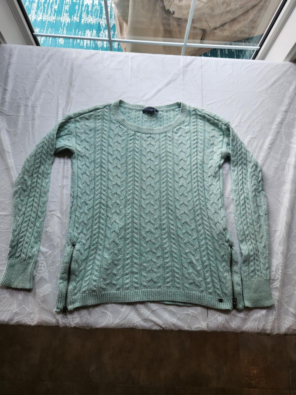 American Eagle Outfitters Teal Knit Sweater